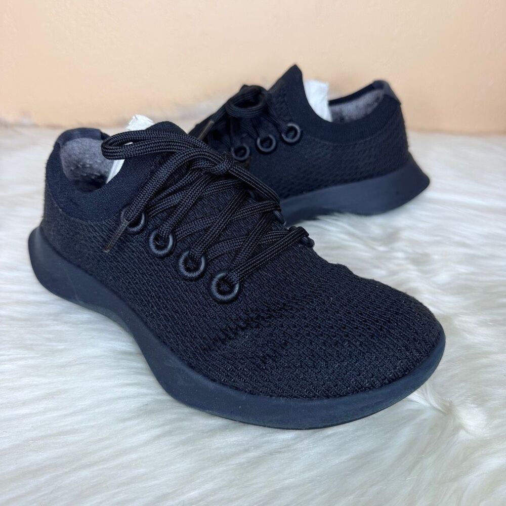 Allbirds Tree Dasher Sneakers All Black Size 7